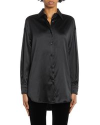 Tom Ford - Relaxed Fit Stretch Silk Satin Blouse - Lyst
