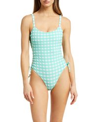 Vitamin A - Gemma Cinched Side Tie One-piece Swimsuit - Lyst