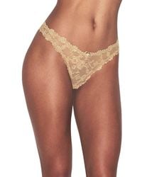 Skims - Stretch Lace Dipped Thong - Lyst