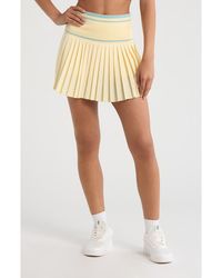 Zella - Mixed Media Pleated Sport Skirt - Lyst