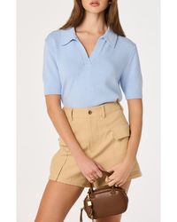 Astr - Brauwin Collared Short Sleeve Sweater - Lyst