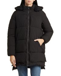 Sam Edelman - Puffer Jacket With Removable Faux Shearling Trim - Lyst