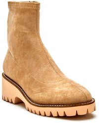 lug sole booties tan