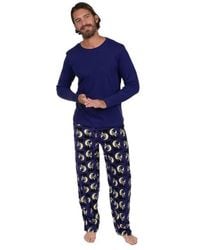 Leveret - Cotton Top & Fleece Pants Printed Matching Family Holiday Pajama Set - Lyst
