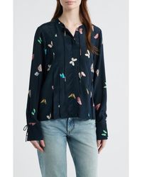 Rag & Bone - Arden Print Pleated Top - Lyst