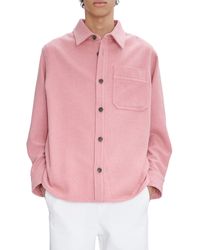A.P.C. - A. P.c. Basile Wool Blend Button-up Shirt Jacket - Lyst