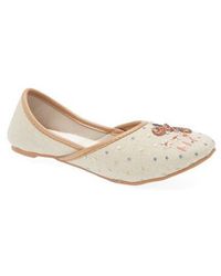 Fuchsia - Butterfly Embroidery Flat - Lyst