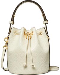 Tory Burch - Mini T Monogram Debossed Bucket Bag - Lyst