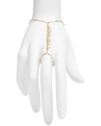 VIDAKUSH - Faux Pearl Cluster Hand Chain - Lyst