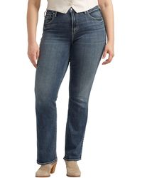 Silver Jeans Co. - Avery Curvy High Waist Slim Bootcut Jeans - Lyst