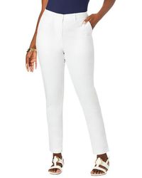 Jessica London - Stretch Cotton Chino Straight Leg Pant - Lyst