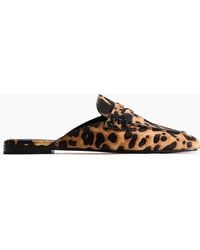 H&M - Leather Loafer Mules - Lyst