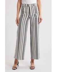 FRAME - Le Slim Palazzo Patch Pocket High Waist Wide Leg Jeans - Lyst