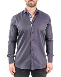 Maceoo - Einstein Jacqxavier Contemporary Fit Cotton Blend Button-Up Shirt - Lyst