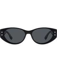 Isabel Marant - 64Mm Oversize Oval Sunglasses - Lyst