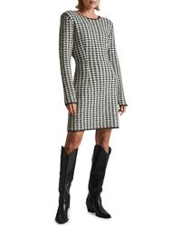 & Other Stories - & Houndstooth Long Sleeve Wool & Alpaca Blend Sweater Dress - Lyst