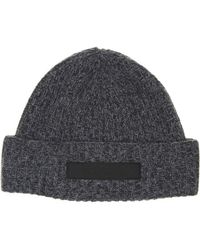 Moncler - Logo Patch Virgin Wool & Cashmere Beanie - Lyst