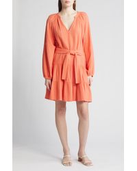 Rails - Aureta Long Sleeve Organic Cotton Gauze Dress - Lyst