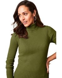 Jessica London - Ribbed Cotton Turtleneck Sweater - Lyst