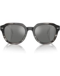 Michael Kors - Eger 52mm Mirrored Round Sunglasses - Lyst