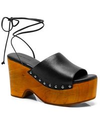 Free People - Front Row Ankle Wrap Platform Sandal - Lyst