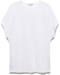 Mango - Dolman Sleeve Linen T-shirt - Lyst