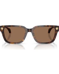 Versace - 56Mm Rectangular Sunglasses - Lyst
