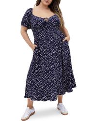City Chic - Dress Sky Floral Midi Dress - Lyst