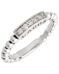 Lagos - Sterling Caviar Spark Diamond Stacking Ring - Lyst