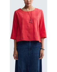 Luukaa - Elira Mixed-Texture Blouse - Lyst