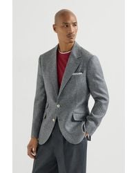 Brunello Cucinelli - Hopsack Deconstructed Blazer - Lyst
