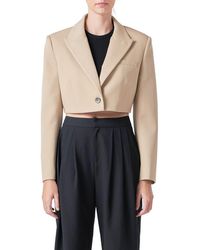 Grey Lab - Crop Blazer - Lyst