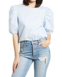 English Factory - Puff Sleeve Top - Lyst