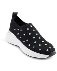 DKNY - Zamora Stud Knit Sneaker - Lyst