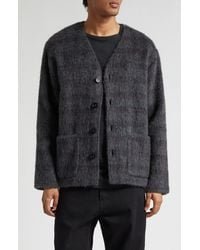 Our Legacy - Fuzzy Check Wool & Alpaca Blend Cardigan - Lyst