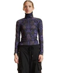Cynthia Rowley - Turtle Neck Lycra Top - Lyst