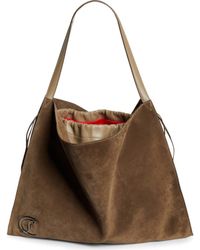 Christian Louboutin - Le 54 Suede Drawstring Tote - Lyst