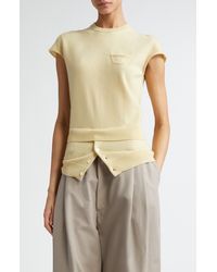 MERYLL ROGGE - Layered Cap Sleeve Cashmere Sweater - Lyst