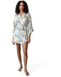 Printfresh - Eco Satin Glam Mini Robe - Lyst