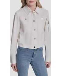 DKNY - Twill Trucker Jacket - Lyst