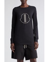 Rick Owens - X Moncler Level Long Sleeve Graphic T-shirt - Lyst