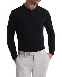 Reiss - Trafford Long Sleeve Wool Polo Sweater - Lyst