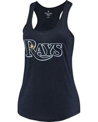 Soft As A Grape - Tampa Bay Rays Plus Size Swing For The Fences Racerback Tank Top - Lyst
