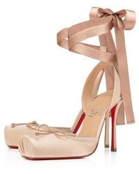 Christian Louboutin - Cassia Lace-Up Slingback Pump - Lyst