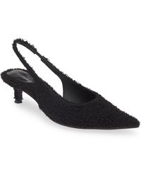 Jeffrey Campbell - Persona Faux Shearling Pointed Toe Slingback Pump - Lyst
