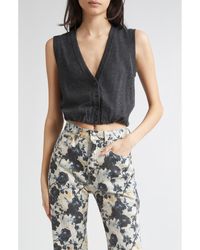 R13 - Balloon Bubble Hem Merino Wool Sweater Vest - Lyst