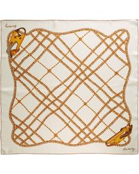Burberry - Spear Chain Print Square Silk Scarf - Lyst