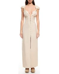 chinese dress ladies La Nuit Black High-Neck Long-Sleeve Maxi Dress With Cape – Club L London main image 1