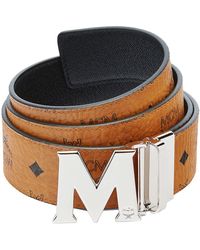 MCM - Logo Buckle Reversible Belt - Lyst