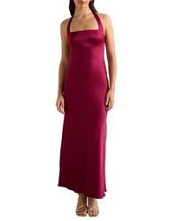 EVER NEW - April Open Back Maxi Halter Gown - Lyst